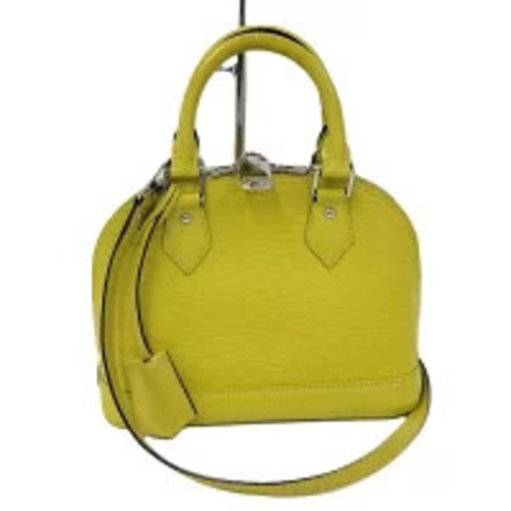 LOUIS VUITTON Alma handbag Epi leather pistachio yellow